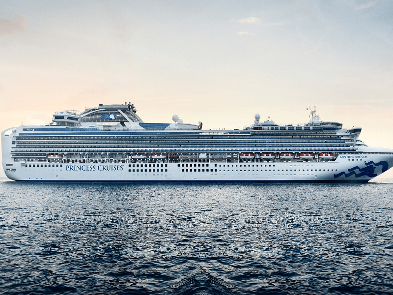 Cruise ship at sea