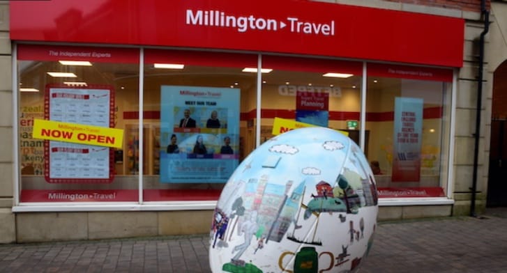 Millington Travel Rugby branch storefront