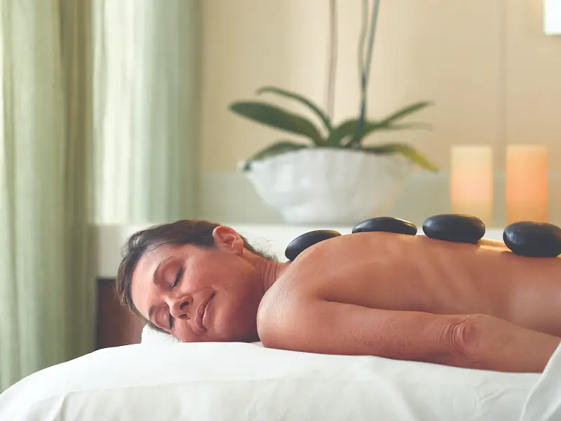 Aquamar Spa massage treatment with ocean view onboard Oceania Nautica