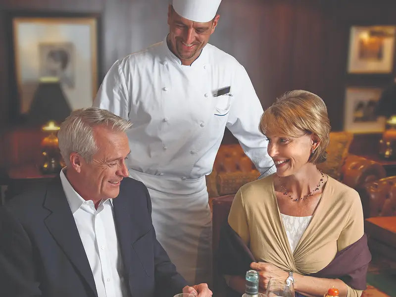 Polo Grill fine dining restaurant with elegant table settings onboard Oceania Nautica