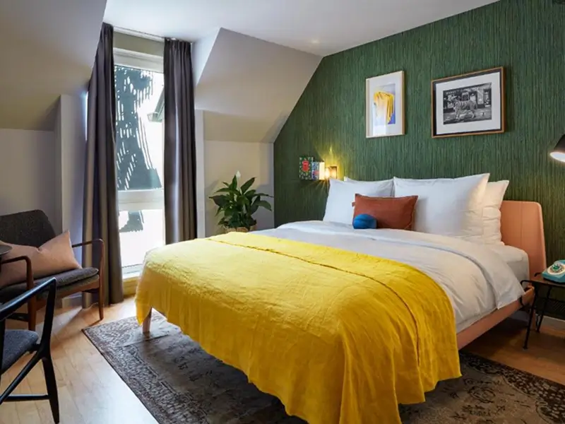 Retro-chic boutique guest room at Max Brown Hotel Vienna