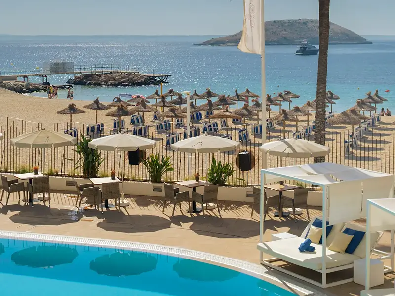 Magalluf beach and turquoise Mediterranean waters